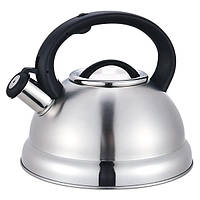 Чайник 3л зі свистком нержавіюча сталь (чорна ручка) Maestro
