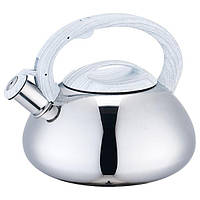 Чайник зі свистком 3л нержавіюча сталь+пластикова ручка сріблястий Maestro