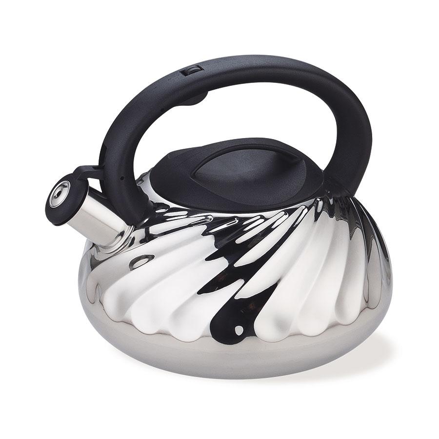 Чайник зі свистком 3л нержавіюча сталь+пластикова ручка сріблястий Maestro, фото 1