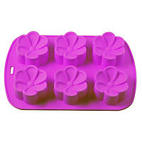 Силіконова форма для випічки 31х17,5см 6шт яскраво-рожева Maestro