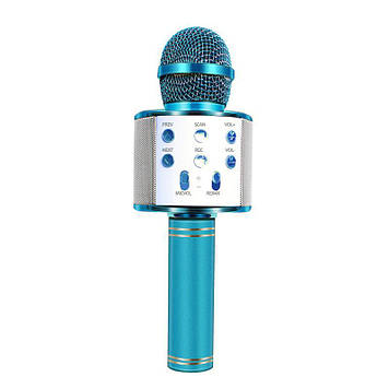 Бездротовий караоке-мікрофон Wster WS 858 Блакитний (114)