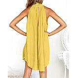 Плаття літнє жовте пляжне, туніка пляжна, фото 3
