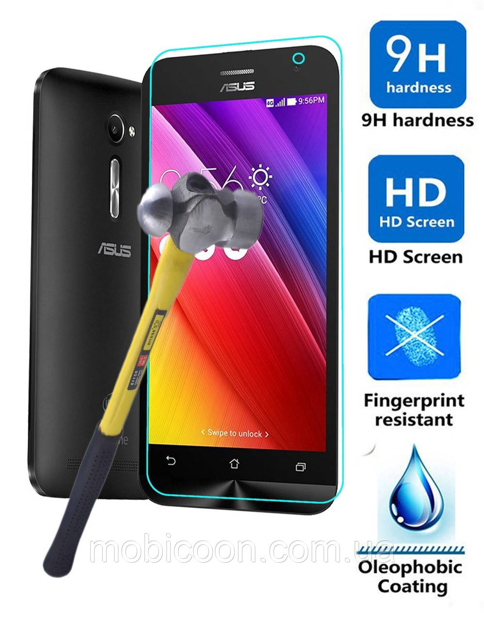 Захисне скло TG Premium Tempered Glass 0.26 mm (2.5D) для Asus Zenfone 2 (ze551ml, ze550ml)