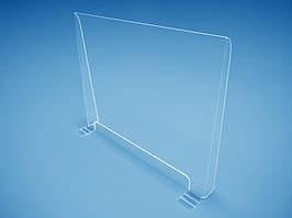 Захисний екран для каси, прикасовий бар'єр із прорізом 1000х680 мм (Стінка акрилу: 3 мм; )