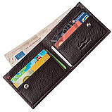 Тонкий чоловічий гаманець KARYA 17379 Коричневий, фото 4