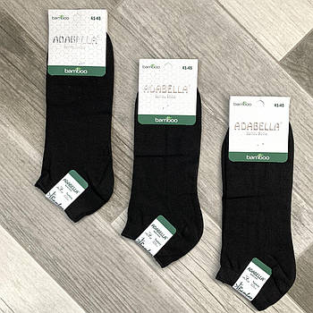 Шкарпетки чоловічі демісезонні бамбук з лайкрою Adabella, розмір 41-45, короткі, чорні, 02691