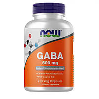 Аминокислота NOW Gaba 500 mg, 200 вегакапсул