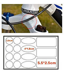 Набір прозорих захисних самоклейок для велосипедної рами (комплект: 15 НАКЛЕЕК)
