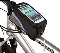 Велосипедная сумка Roswheel 6.5" велосумка для телефона на раму 12496 L Black-Blue