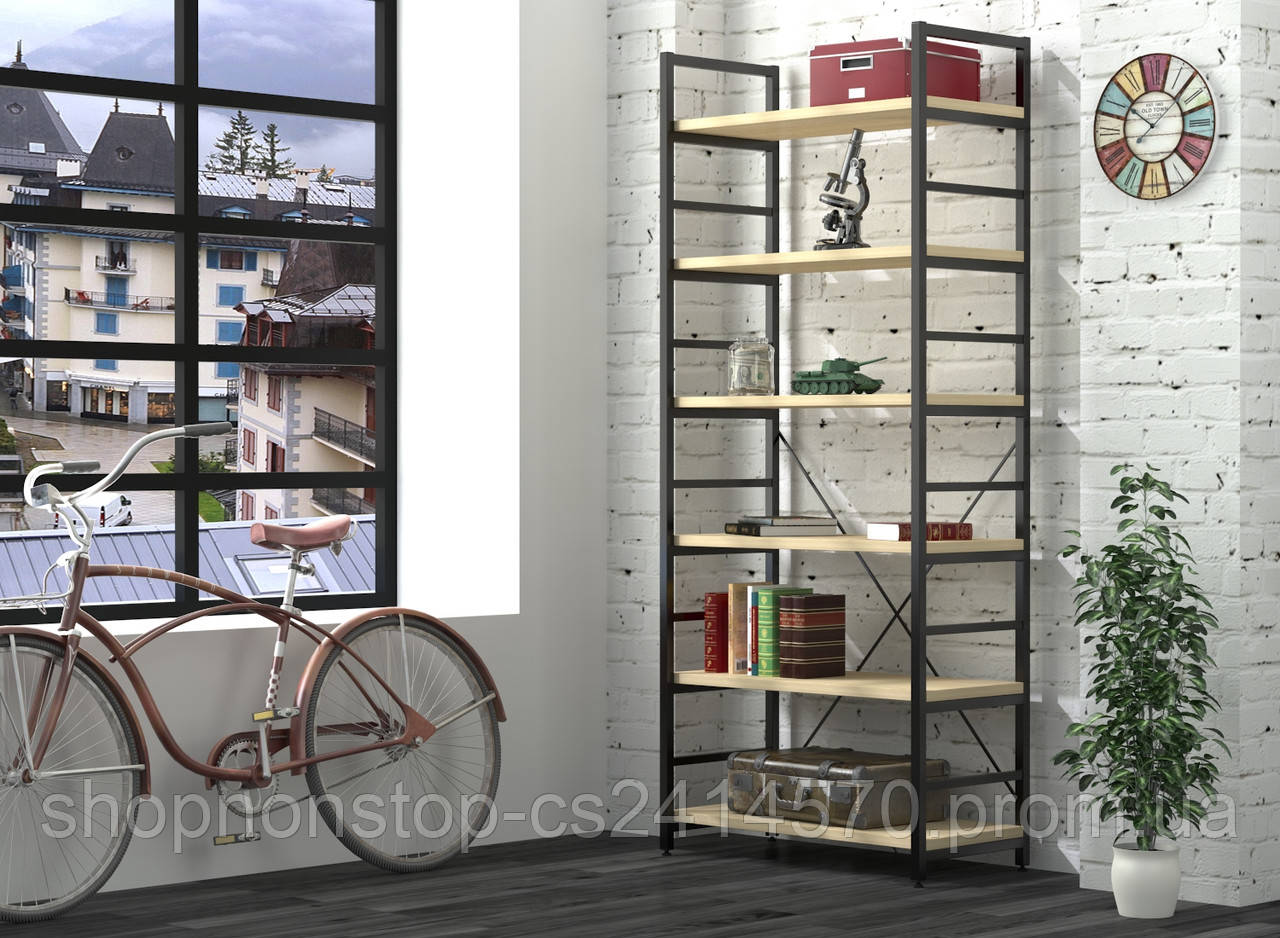 Стелаж високий офісний лофт L-190 New Нью Loft design Дуб Борас - фото 1 - id-p653367152