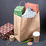 Крафт пакети паперові з ручками 320*150*380 мм Пакети для магазинів одягу, упаковка 600 шт, фото 2