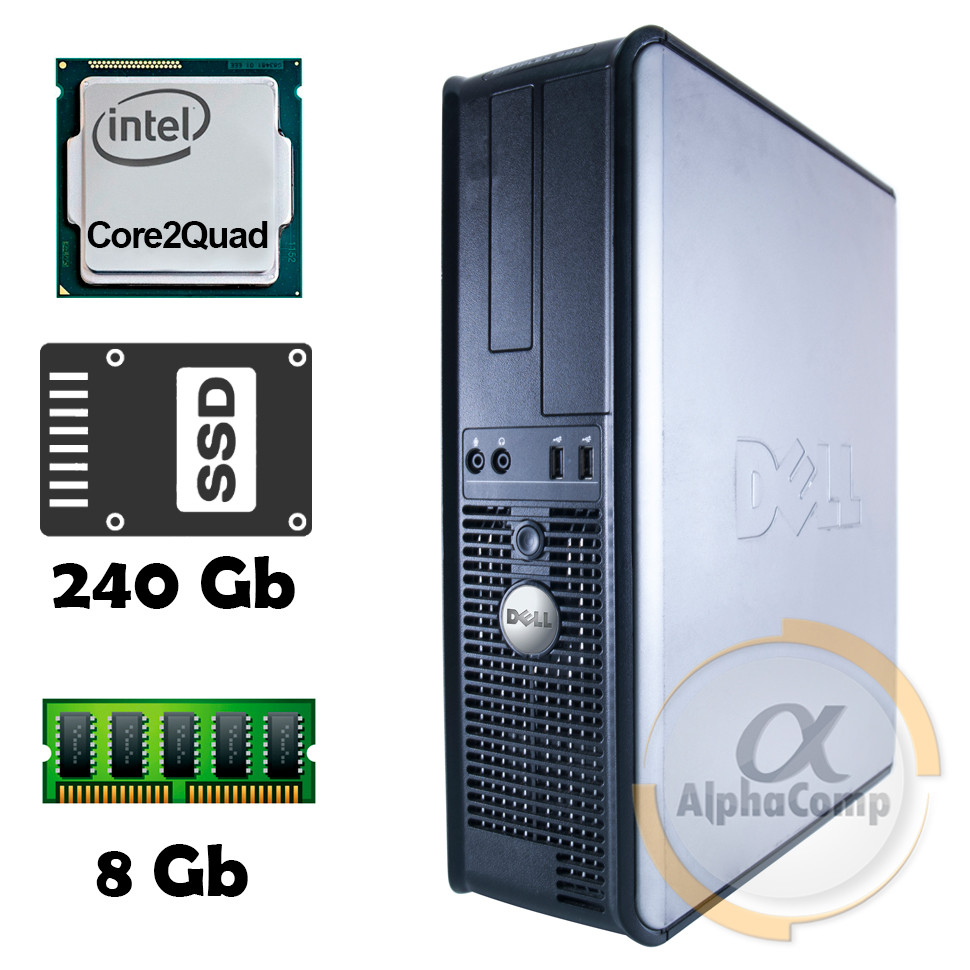 Комп'ютер Dell 380 (Core2Quad Q9300/8Gb/ssd 240Gb) БУ
