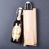 Крафт пакет під пляшку 100*40*320 мм Паперовий пакет саше високий фасувальний, фото 5