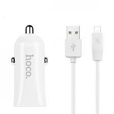АЗП 2 виходи 2 USB Hoco Z12 White (2.4 A) + microUSB кабель