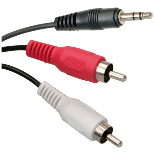 Аудио кабель 4you 2 Тюльпана - mini-jack 3.5 длиной 1,5 метра - фото 1 - id-p561310270