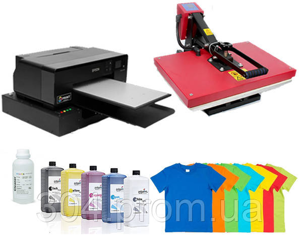 Комплект оборудования для прямой печати на цветных тканях. Текстильный принтер. dtg junior 600 - фото 1 - id-p128611044