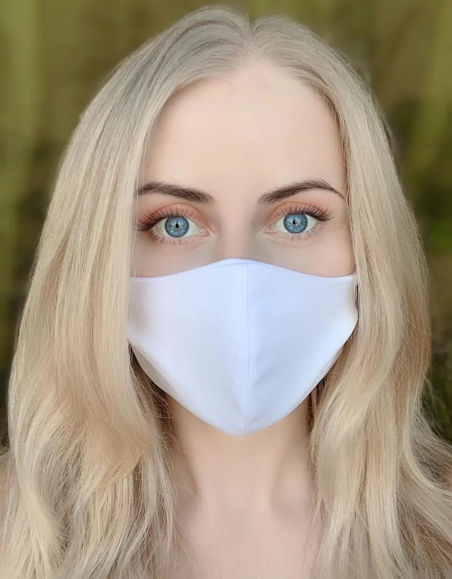 Маска на обличчя/для обличчя захисна багаторазова тканинна Silenta White