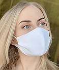 Захисна маска на обличчя тканинна, зачарована маска Silenta Біла, фото 5