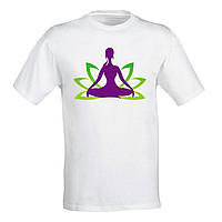 Женская футболка с принтом для йоги "Медитация и лотос" Push IT
