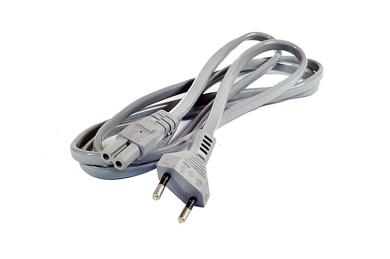 Кабель живлення мережевий Tcom 220 вольтів 2 піновий, фото 1