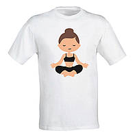 Женская футболка с принтом для йоги "Медитация в позе лотоса" Push IT