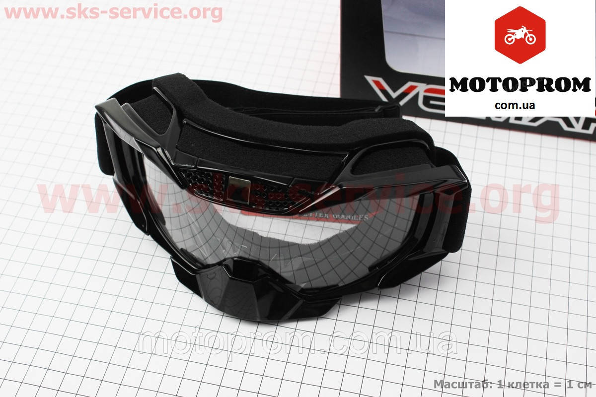 Кроссовые очки мото очки Очки кроссовые, черные MJ-1016 (VEMAR) - фото 1 - id-p1157406852