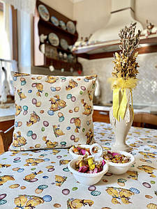 Наволочка пасхальна гобеленова декоративна двостороння Limaso 45 х 45 см на декоративну подушку