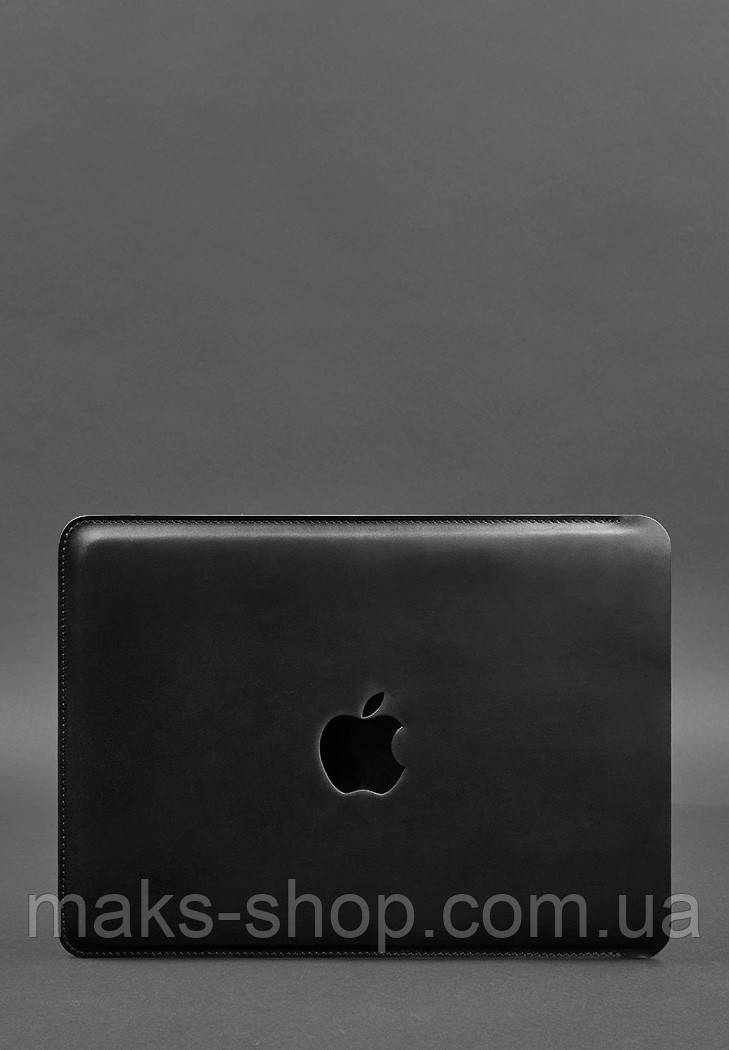 Шкіряний чохол для планшета MacBook Pro 13 чорний матовий BlankNote (Україна)