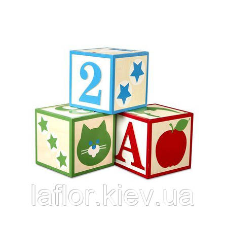 Набір із 3 великих дерев'яних кубиків ТМ Melissa&Doug, фото 1