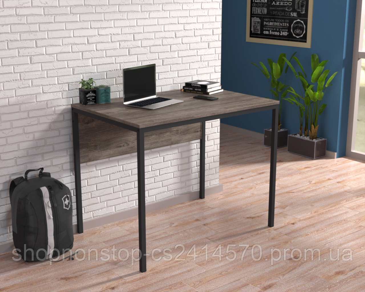 Стіл письмовий лофт L-2p mini Loft design Дуб Палена