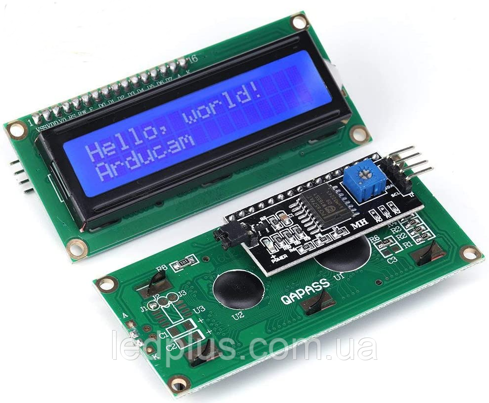 Індикатор ЖКИ I2C 1602A-B з підсвіткою LCD 1602