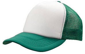 Кепка тракер із сіткою зелена/біла Headwear proffesional — 00603