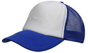 Кепка тракер із сіткою синя/біла Headwear proffesional — 00606