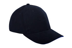 Кепка-сендвіч чорна із синьою смужкою Headwear proffesional — 00611