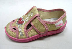 Дитячі текстильні туфлі, балетки, мокасини,тапочки для дівчинки тм"Валді", розмір 24.