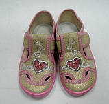 Дитячі текстильні туфлі, балетки, мокасини,тапочки для дівчинки тм"Валді", розмір 24., фото 8
