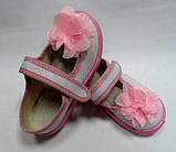 Дитячі ошатні текстильні туфлі, балетки, мокасини,тапочки для дівчинки тм"Валді", розмір 24(15,0см), фото 3