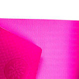 Килимок для фітнесу та йоги TPE+TC 183x61x0,6см 5415-2, фото 7