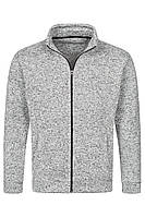 Мужская кофта флисовая светло-серый меланж Stedman - LGMCT5850