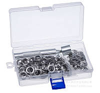 Набор для установки люверсов 10 мм 3 инструмента + 100 люверсов серебро