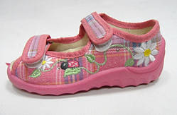 Ошатні текстильні туфлі, балетки, мокасини, капці для дівчинки Тм "Валді", розмір 23