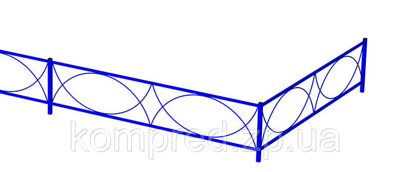 Огородження газонне ОГ-9 2000х30х400мм Kompred OL310, фото 1