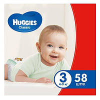 Підгузки Huggies Classic 3 58шт 4-9кг