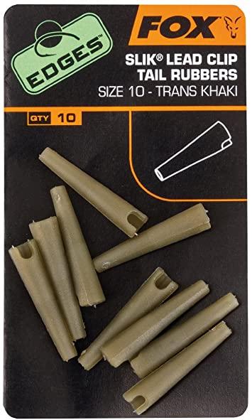 Конуси для безпечних кліпс FOX Edges Size 10 Slik lead clip tail rubber trans khaki