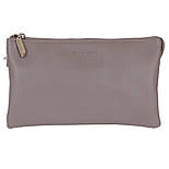 Маленька сумочка клатч зі штучної шкіри на блискавці сіро-рожеві квіти, фото 2