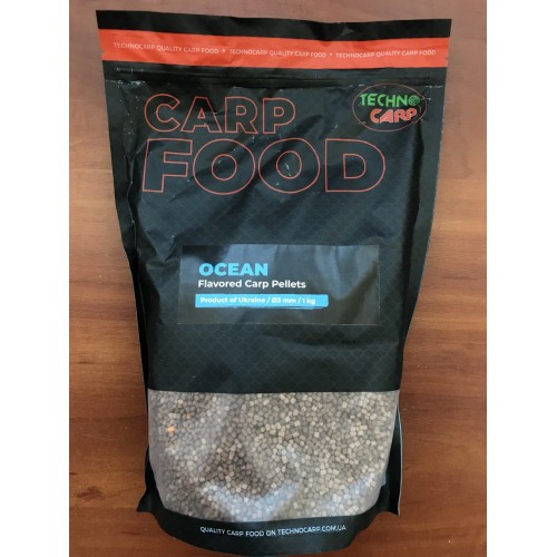 Пелети ТехноКарп Flavored Carp Pellets "Ocean" 3mm 1kg NEW, фото 1