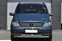 Защита переднего бампера (ус двойной) Mercedes Vito W639 2003-2009