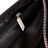 Сумка клатч жіноча стильна чорного кольору зі штучної шкіри, фото 2