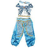 Дитячий карнавальний костюм принцеси Дженні, зріст 110-120 см, блакитний, віскоза та поліестер (CC004B), фото 2
