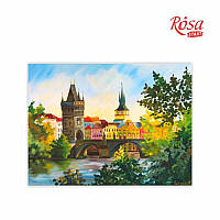 Полотно на картоні з контуром, Міста "Прага", 30*40, бавовна, акрил, ROSA START GPA284204